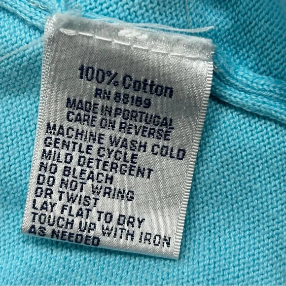 Lilly Pulitzer Womens XS Blue Aqua button down cardigan‎ White Labell Preowned - Picture 7 of 7